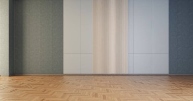 3D tasviri, büyük lüks, modern, parlak iç mekânlar sunuyor. Oturma odasındaki model bilgisayarlar dijital olarak oluşturuluyor.