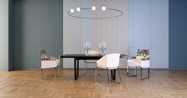 3D tasviri, büyük lüks, modern, parlak iç mekânlar sunuyor. Oturma odasındaki model bilgisayarlar dijital olarak oluşturuluyor.