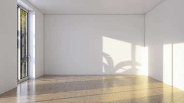 3D tasviri, büyük lüks, modern, parlak iç mekânlar sunuyor. Oturma odasındaki model bilgisayarlar dijital olarak oluşturuluyor.