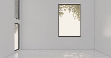 3D tasviri, büyük lüks, modern, parlak iç mekânlar sunuyor. Oturma odasındaki model bilgisayarlar dijital olarak oluşturuluyor.