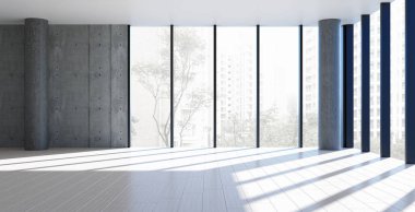 3D tasviri, büyük lüks, modern, parlak iç mekânlar sunuyor. Oturma odasındaki model bilgisayarlar dijital olarak oluşturuluyor.