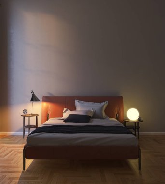 3D tasviri, büyük lüks, modern, parlak iç mekânlar sunuyor. Oturma odasındaki model bilgisayarlar dijital olarak oluşturuluyor.