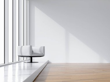 3D tasviri, büyük lüks, modern, parlak iç mekânlar sunuyor. Oturma odasındaki model bilgisayarlar dijital olarak oluşturuluyor.