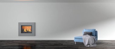 3D tasviri, büyük lüks, modern, parlak iç mekânlar sunuyor. Oturma odasındaki model bilgisayarlar dijital olarak oluşturuluyor.