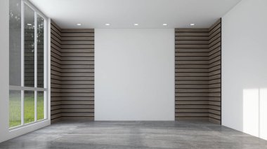 3D tasviri, büyük lüks, modern, parlak iç mekânlar sunuyor. Oturma odasındaki model bilgisayar dijital olarak üretiliyor.