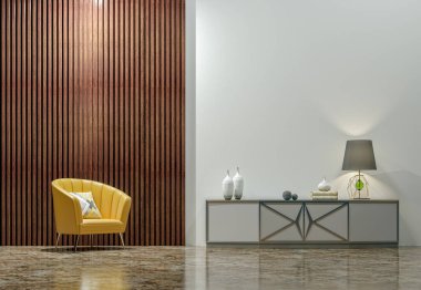 3D tasviri, büyük lüks, modern, parlak iç mekânlar sunuyor. Oturma odasındaki model bilgisayarlar dijital olarak oluşturuluyor.