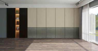 3D tasviri, büyük lüks, modern, parlak iç mekânlar sunuyor. Oturma odasındaki model bilgisayarlar dijital olarak oluşturuluyor.