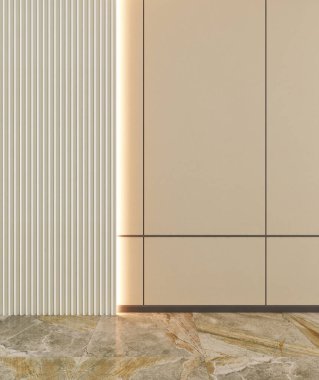 3D tasviri, büyük lüks, modern, parlak iç mekânlar sunuyor. Oturma odasındaki model bilgisayarlar dijital olarak oluşturuluyor.