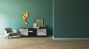 3D tasviri, büyük lüks, modern, parlak iç mekânlar sunuyor. Oturma odasındaki model bilgisayarlar dijital olarak oluşturuluyor.