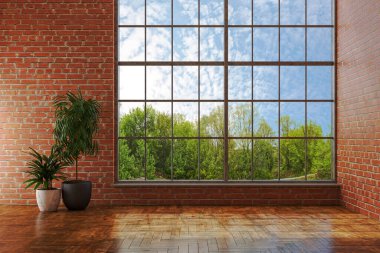 3D tasviri, büyük lüks, modern, parlak iç mekânlar sunuyor. Oturma odasındaki model bilgisayarlar dijital olarak oluşturuluyor.