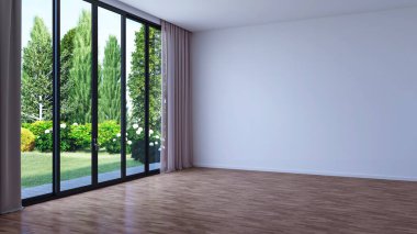 3D tasviri, büyük lüks, modern, parlak iç mekânlar sunuyor. Oturma odasındaki model bilgisayarlar dijital olarak oluşturuluyor.