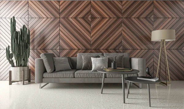 3D tasviri, büyük lüks, modern, parlak iç mekânlar sunuyor. Oturma odasındaki model bilgisayarlar dijital olarak oluşturuluyor.