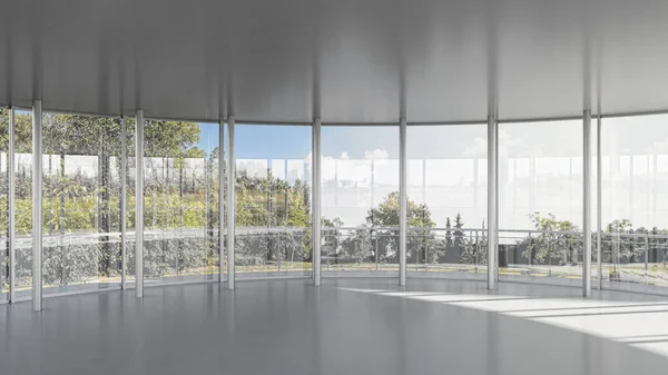 3D tasviri, büyük lüks, modern, parlak iç mekânlar sunuyor. Oturma odasındaki model bilgisayarlar dijital olarak oluşturuluyor.