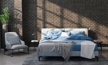 3D tasviri, büyük lüks, modern, parlak iç mekânlar sunuyor. Oturma odasındaki model bilgisayarlar dijital olarak oluşturuluyor.