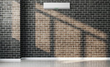 Büyük lüks, modern, aydınlık bir oturma odası. Klima modelleme çizimi 3D.