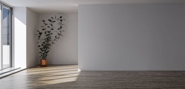 3D tasviri, büyük lüks, modern, parlak iç mekânlar sunuyor. Oturma odasındaki model bilgisayarlar dijital olarak oluşturuluyor.