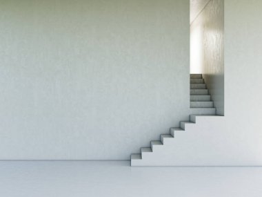 3D tasviri, büyük lüks, modern, parlak iç mekânlar sunuyor. Oturma odasındaki model bilgisayarlar dijital olarak oluşturuluyor.