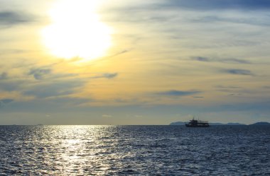 tropikal deniz yaz zaman güzel gün batımı