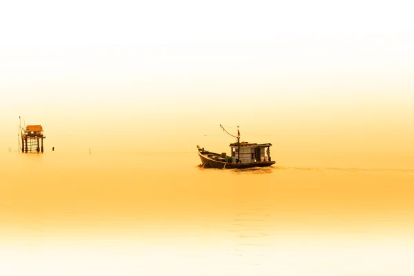 Pescadores recogiendo mariscos en la zona de cría de berberechos en el mar —  Fotos de Stock