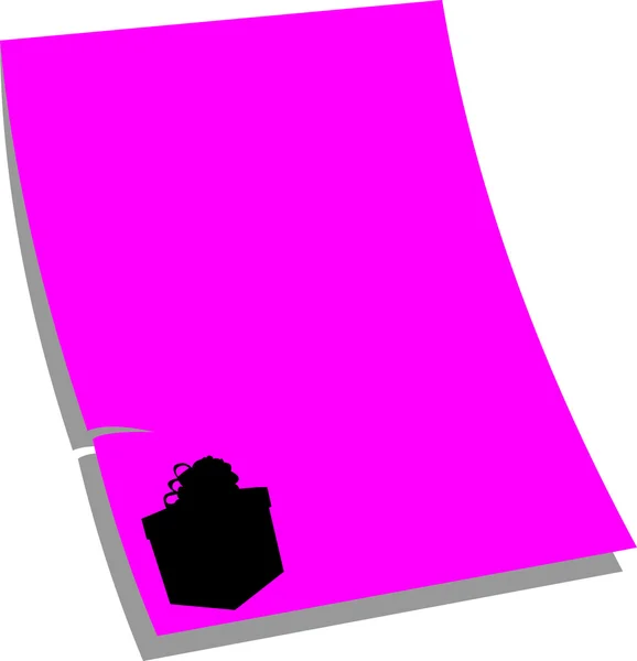 Nota regalo de papel, color rosa — Archivo Imágenes Vectoriales