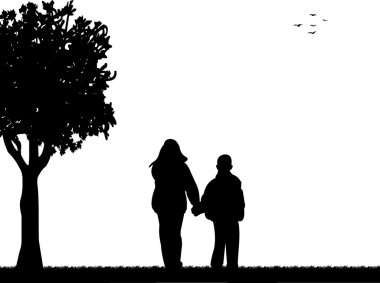 sırt çantası ile okula gidecek çocuklar