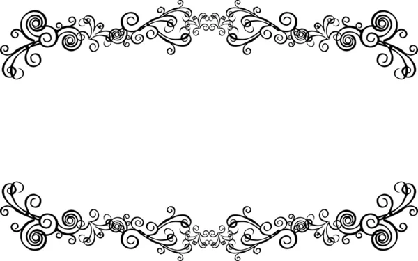 Marco ornamental decorativo para texto con remolinos — Vector de stock