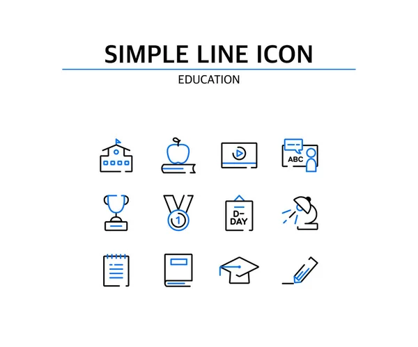 Icono Línea Color Punto Simple — Archivo Imágenes Vectoriales