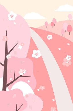 Heyecan verici bir bahar manzarası koleksiyonu..