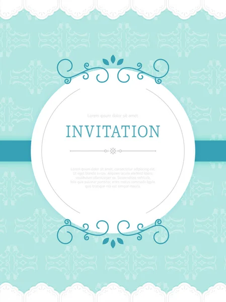 Simple Invitation Frame Design Collection — Stock Vector