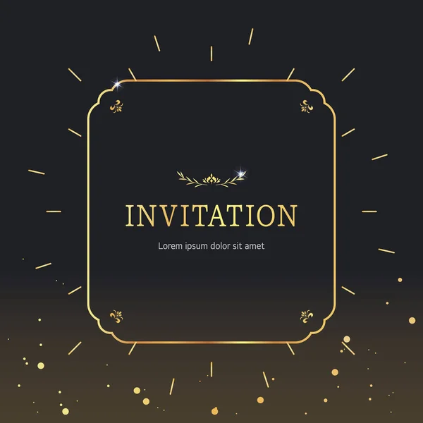 Jednoduchá Kolekce Návrhů Pozvánek — Stockový vektor