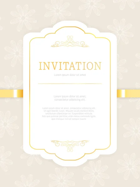 Simple Invitation Frame Design Collection — Stock Vector