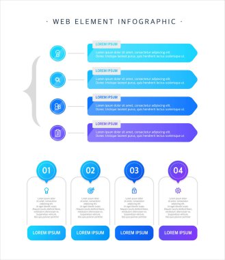 Business Web Element Infographic collection clipart