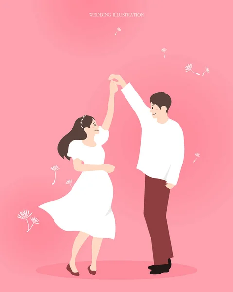 Coleção Ilustração Caráter Casamento Feliz —  Vetores de Stock