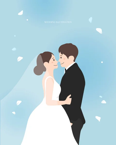 Coleção Ilustração Caráter Casamento Feliz —  Vetores de Stock