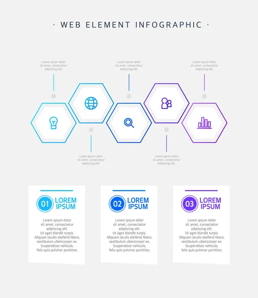 Business Web Element Infographic Collection — Stockový vektor