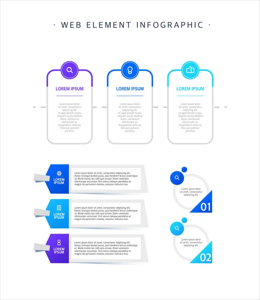 Business Web Element Infographic Collection — Stockový vektor