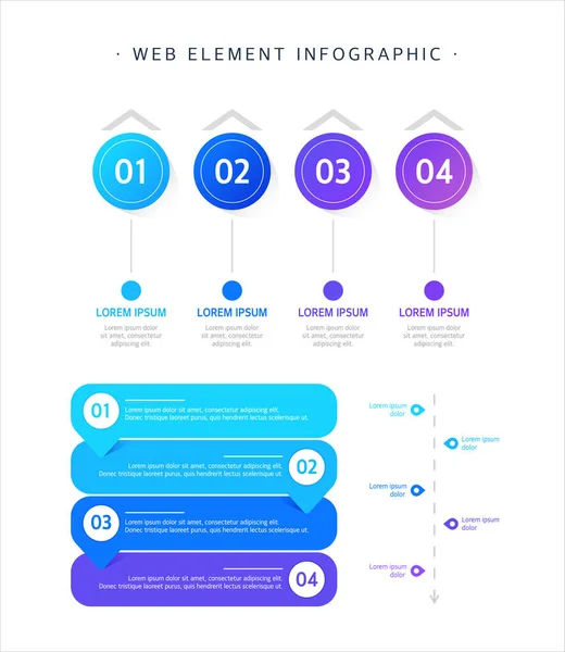 Business Web Element Infographic Collection — Stockový vektor