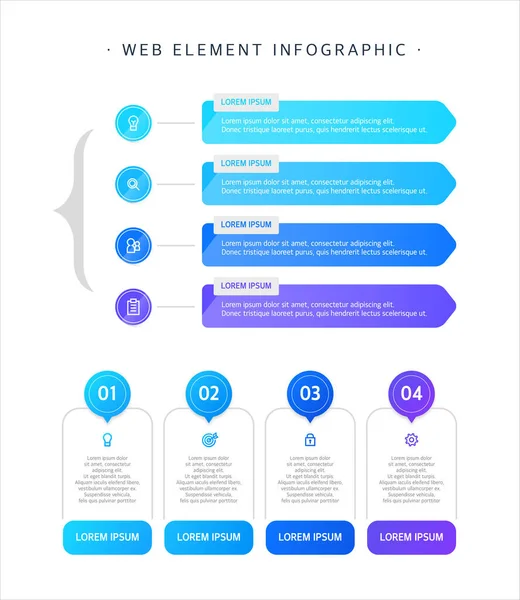 Business Web Element Infographic Collection — Stockový vektor