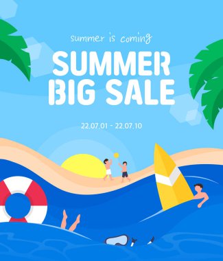 Sıcak Serin Yaz Alışveriş Şablonu 