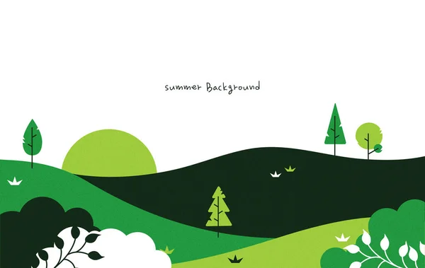 Cool Summer Line Background Illustration — ストックベクタ