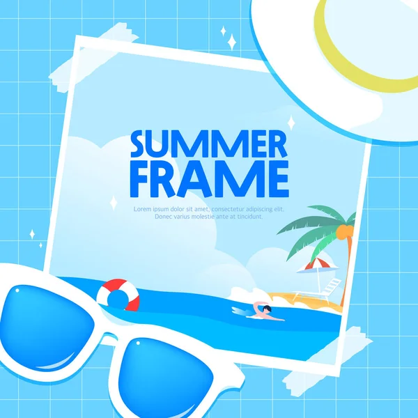 Çeşitli yaz tasarım şablonları koleksiyonu