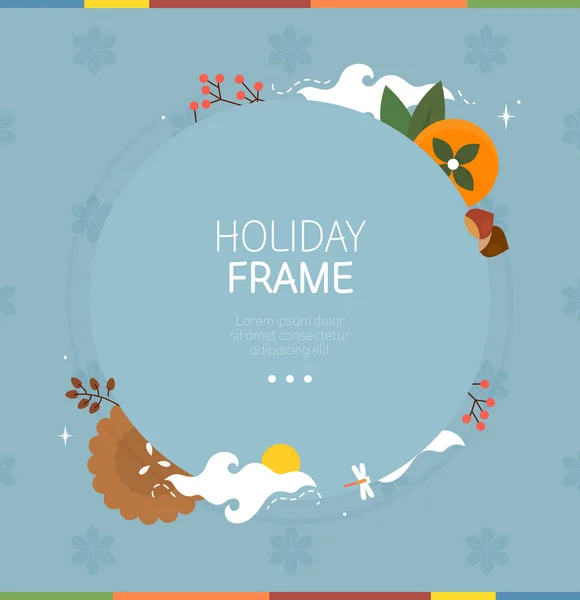 Easy Use Holiday Chuseok Frame — Vetor de Stock