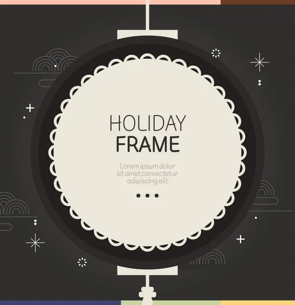 Easy Use Holiday Chuseok Frame — Image vectorielle