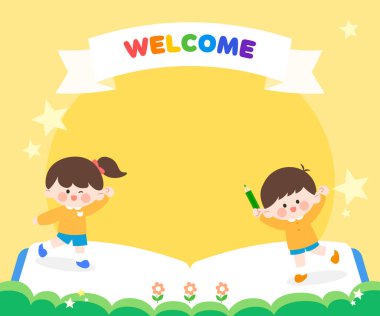 Cute children's children's recruitment frame