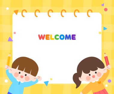 Cute children's children's recruitment frame