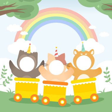 Bir çocuk hayvan isimliğinin çizimi 