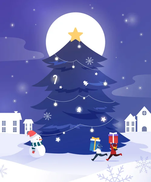 Útulné Vánoční Pozadí Ilustrace — Stockový vektor