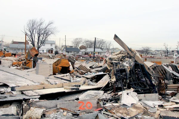 :Kasırga havadar Point, ny alan üç ay sonra fırtına sandy harap. — Stok fotoğraf