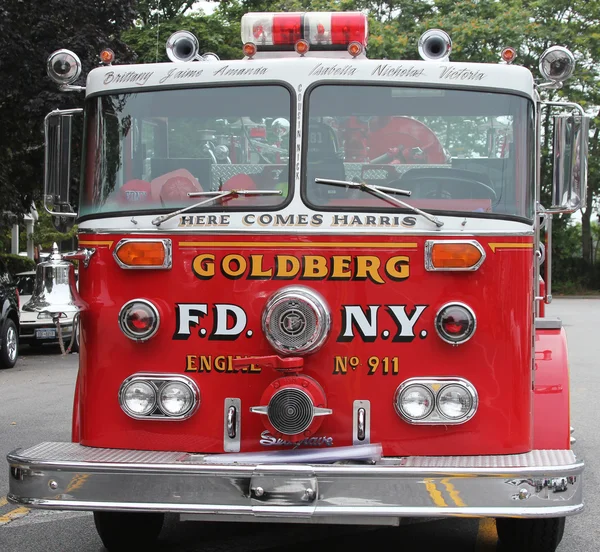 Fire truck on display at the car show — Stock Photo, Image