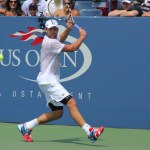 Andy Roddick, campeón del Grand Slam, practica para el Abierto de